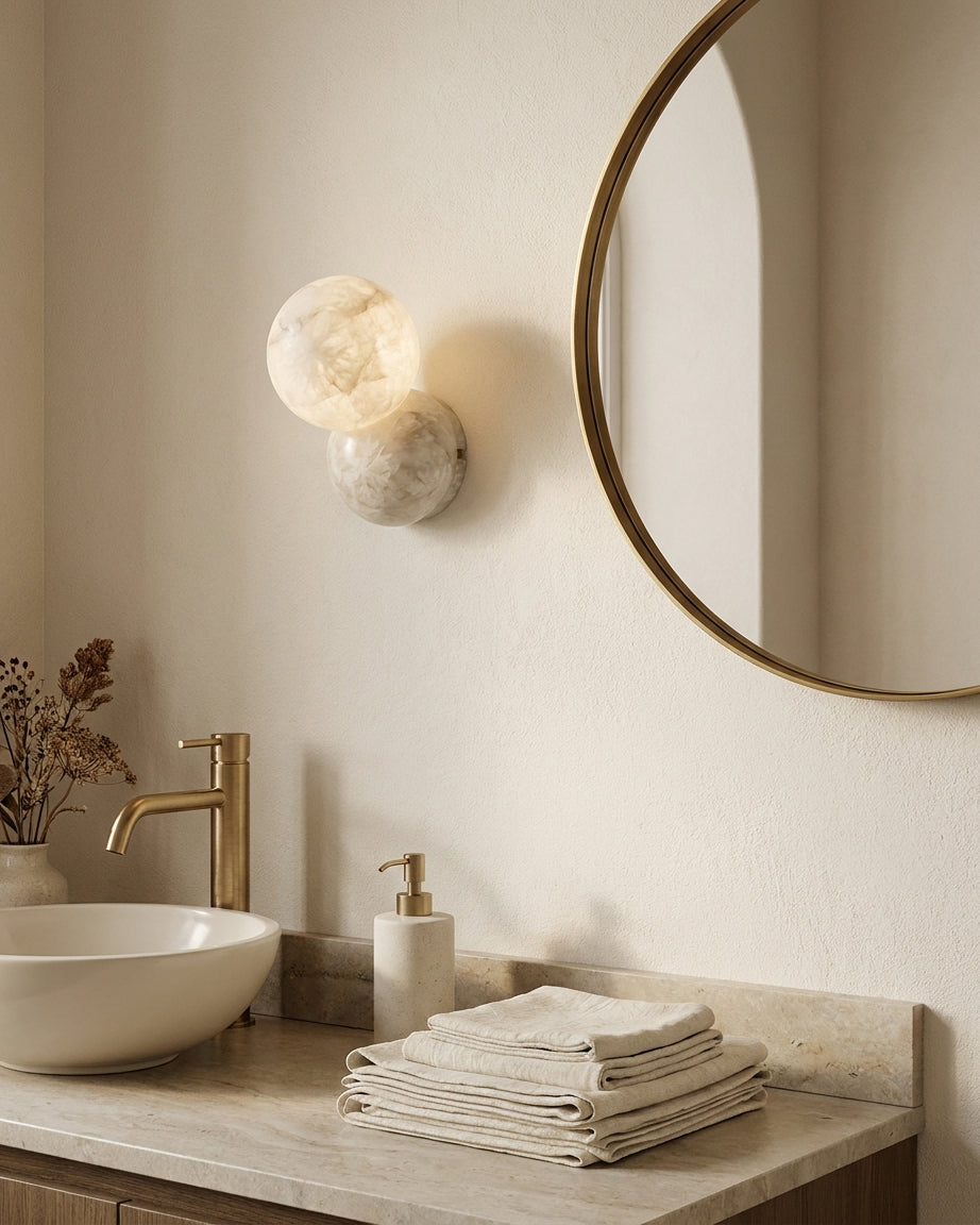 Orb Alabaster Wall Sconce — product view 4