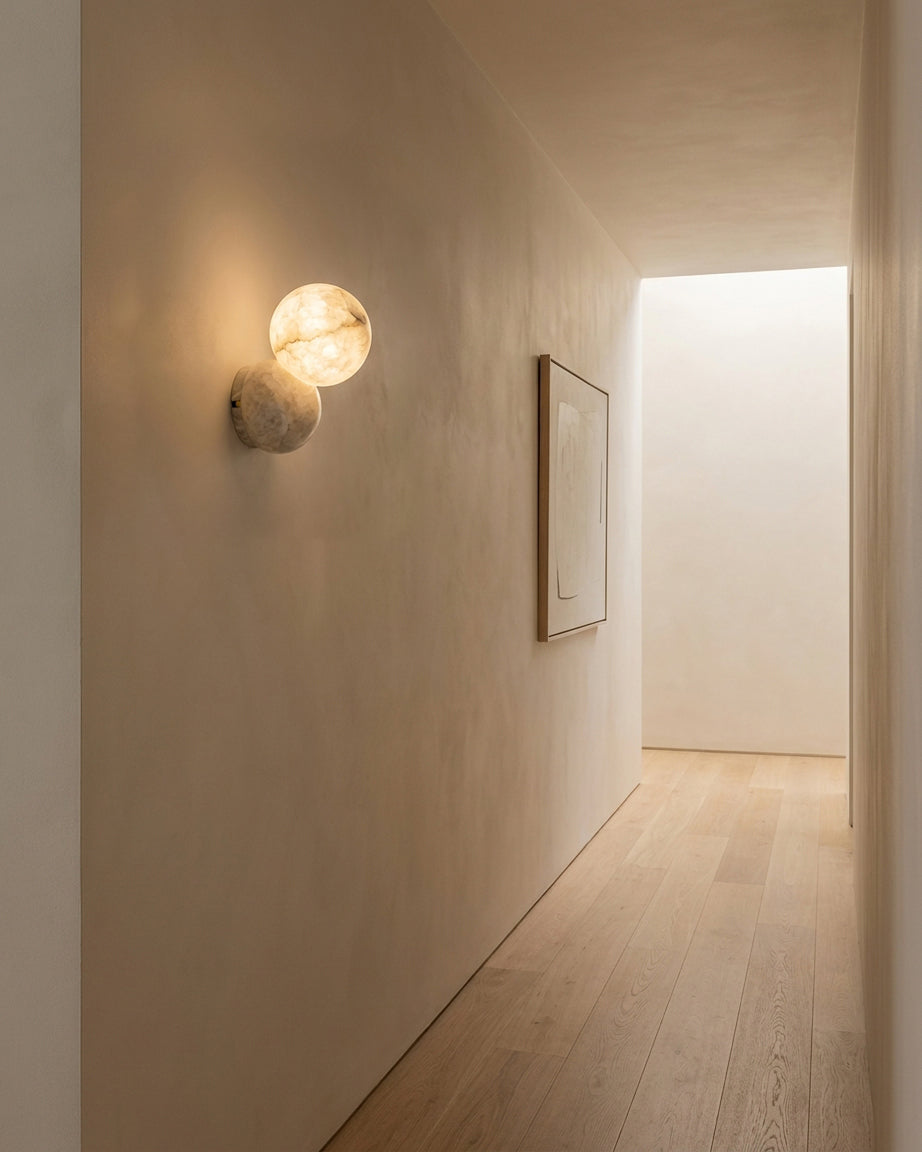 Orb Alabaster Wall Sconce — product view 6