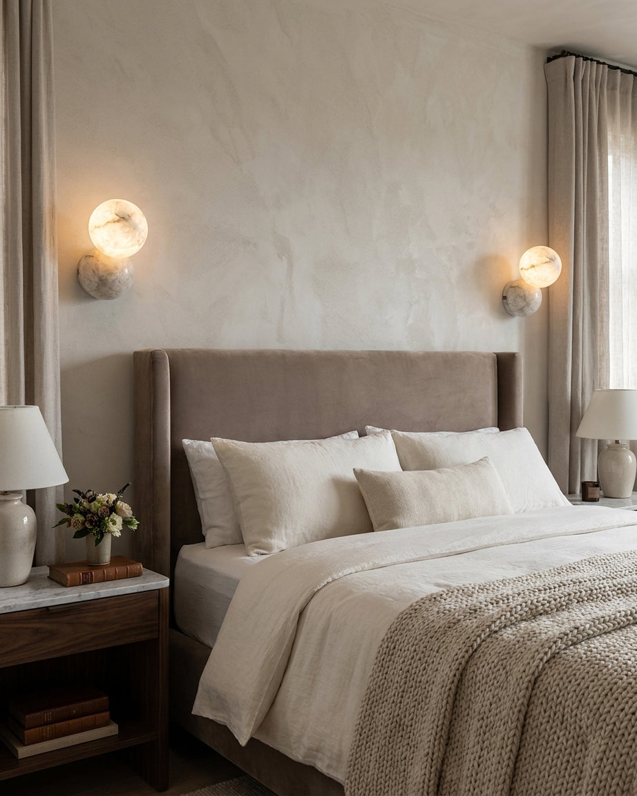 Orb Alabaster Wall Sconce — product view 7