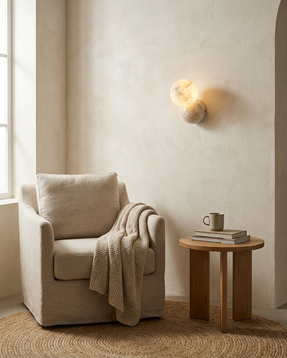 Orb Alabaster Wall Sconce — product view 8