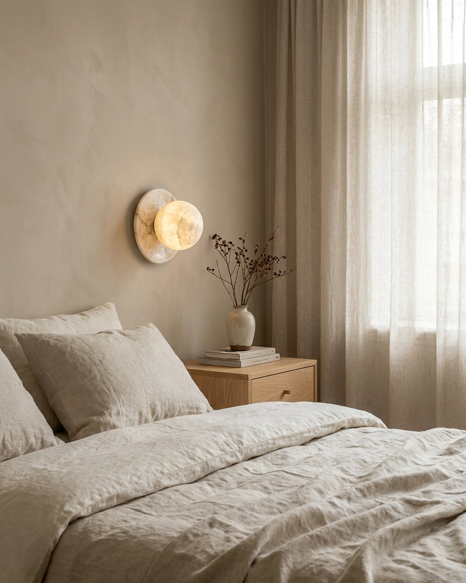 Mia Ball Alabaster Wall Sconce — product view 7