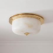 Brass & White Alabaster