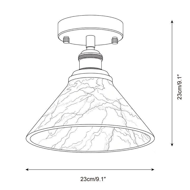 Aurelia Alabaster Semi-Flush Mount — product view 5
