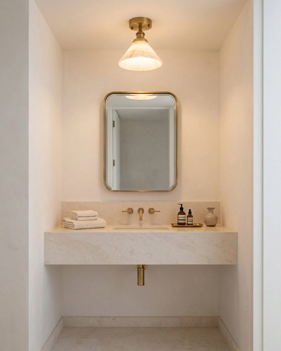 Aurelia Alabaster Semi-Flush Mount — product view 8