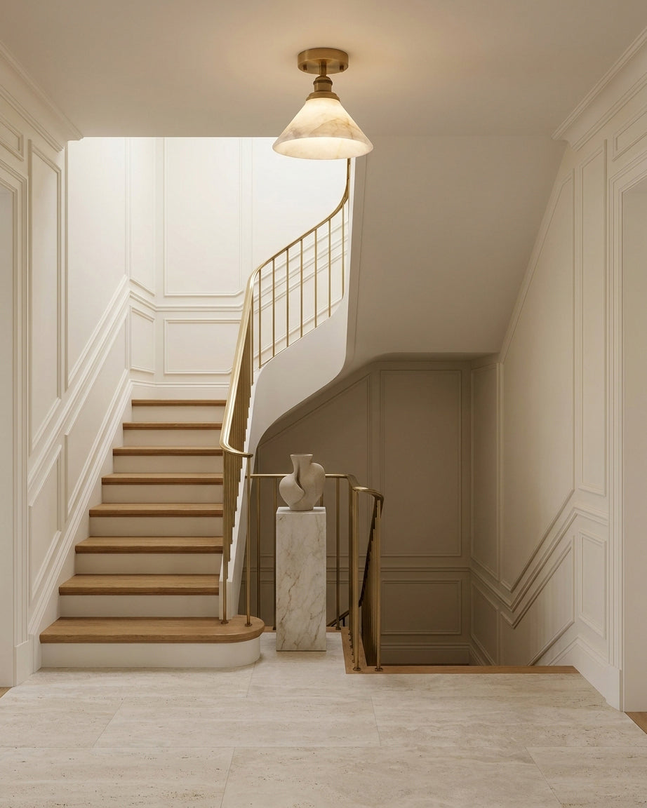 Aurelia Alabaster Semi-Flush Mount — product view 10