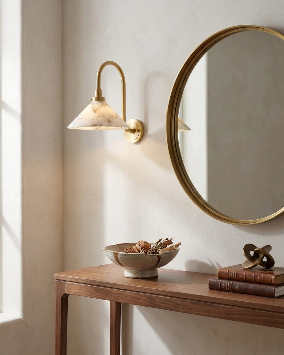 Lunelle Alabaster Wall Sconce — product view 3