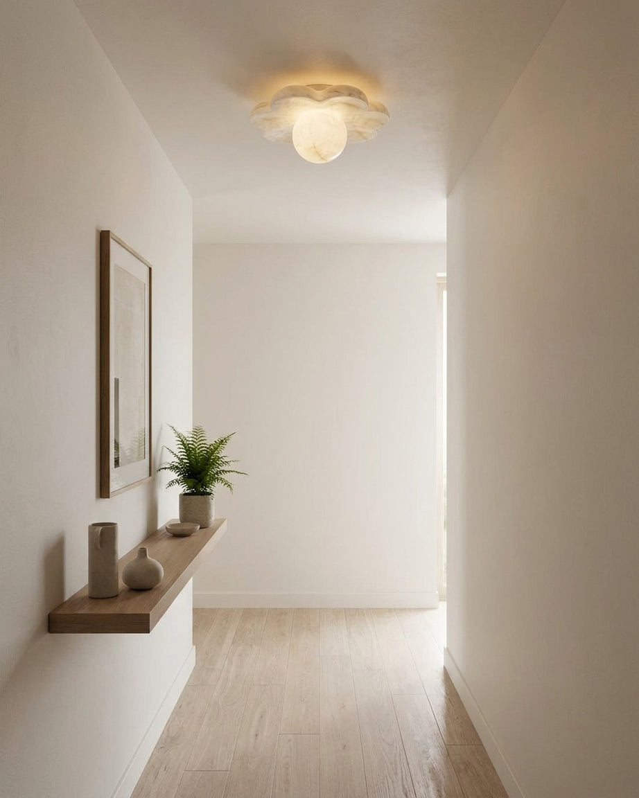 La Fleur Alabaster Semi-Flush Mount — product view 4