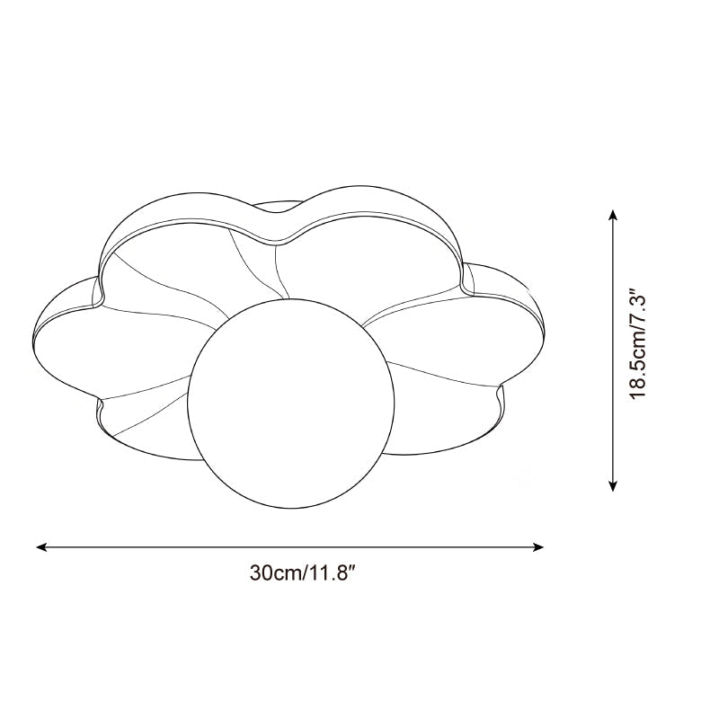La Fleur Alabaster Semi-Flush Mount — product view 5