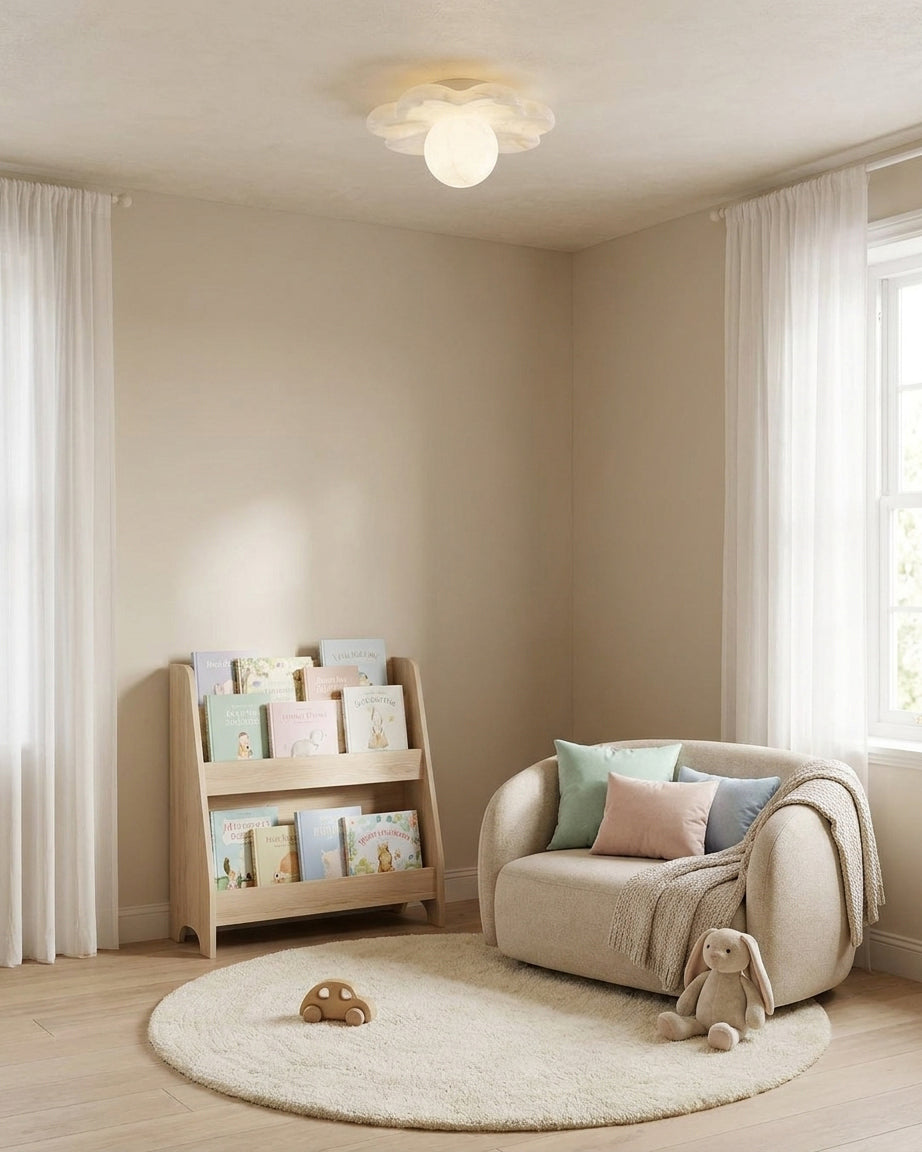 La Fleur Alabaster Semi-Flush Mount — product view 6