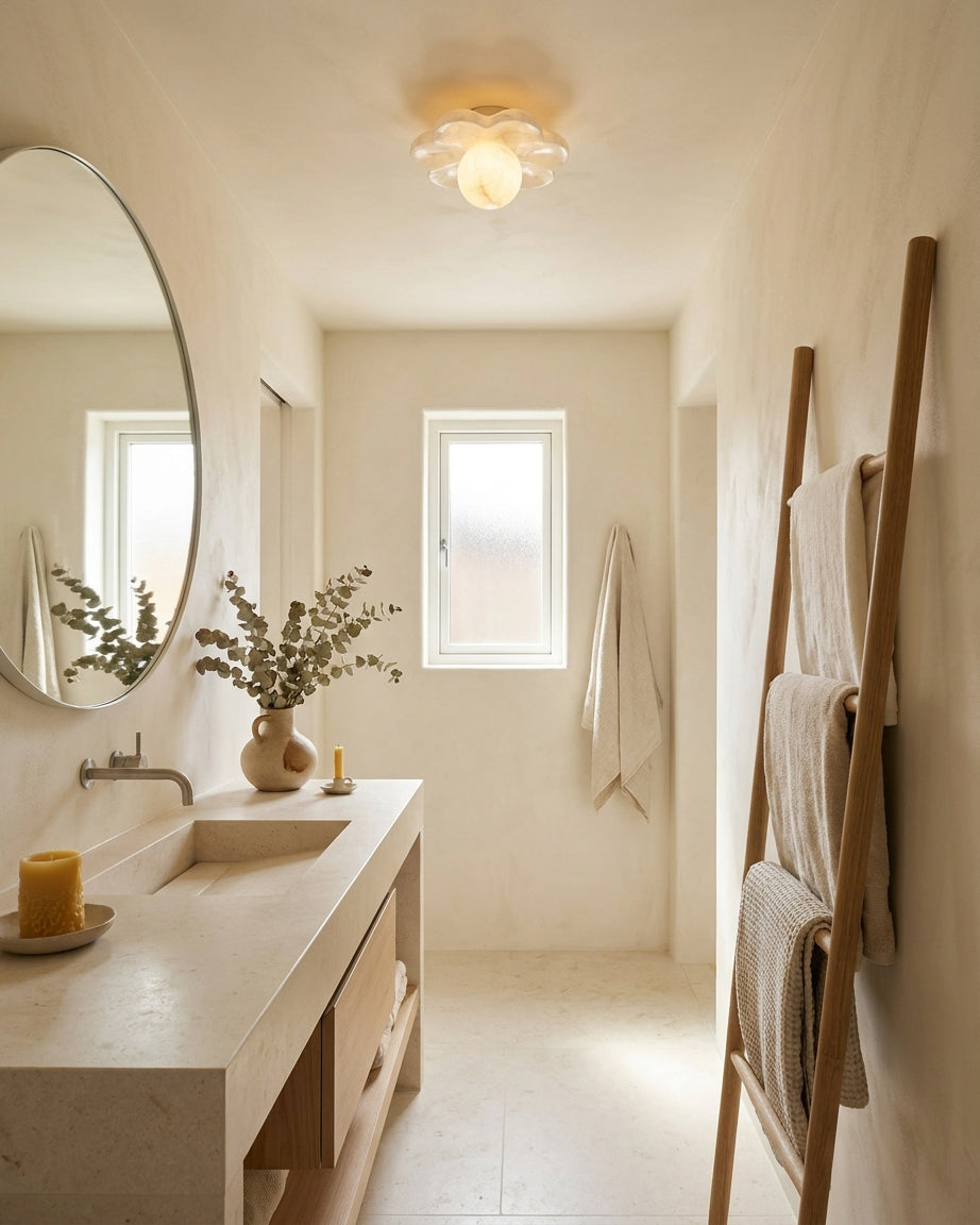 La Fleur Alabaster Semi-Flush Mount — product view 10