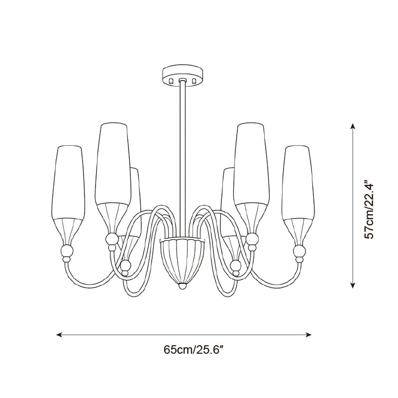 Eldora Brass Chandelier — product view 6