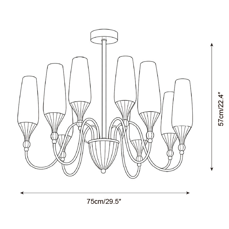 Eldora Brass Chandelier — product view 7