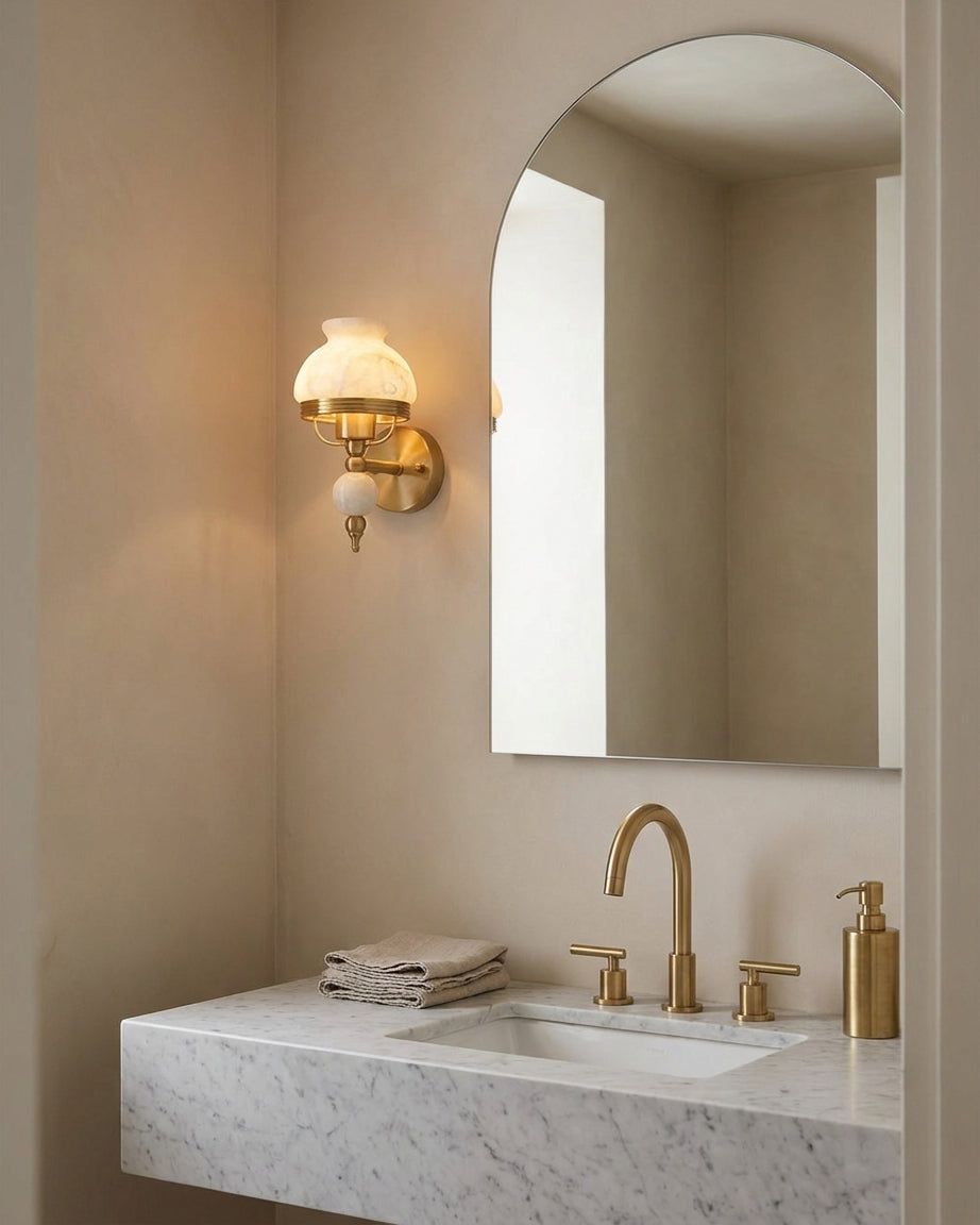 Retro Yuna Alabaster Wall Sconce — product view 4