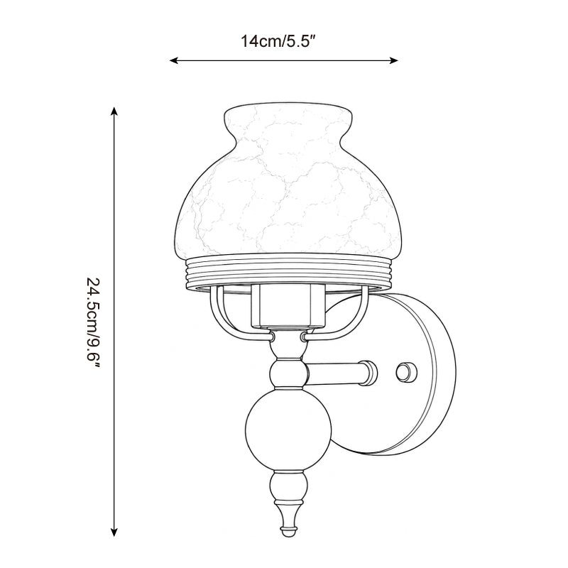 Retro Yuna Alabaster Wall Sconce — product view 5