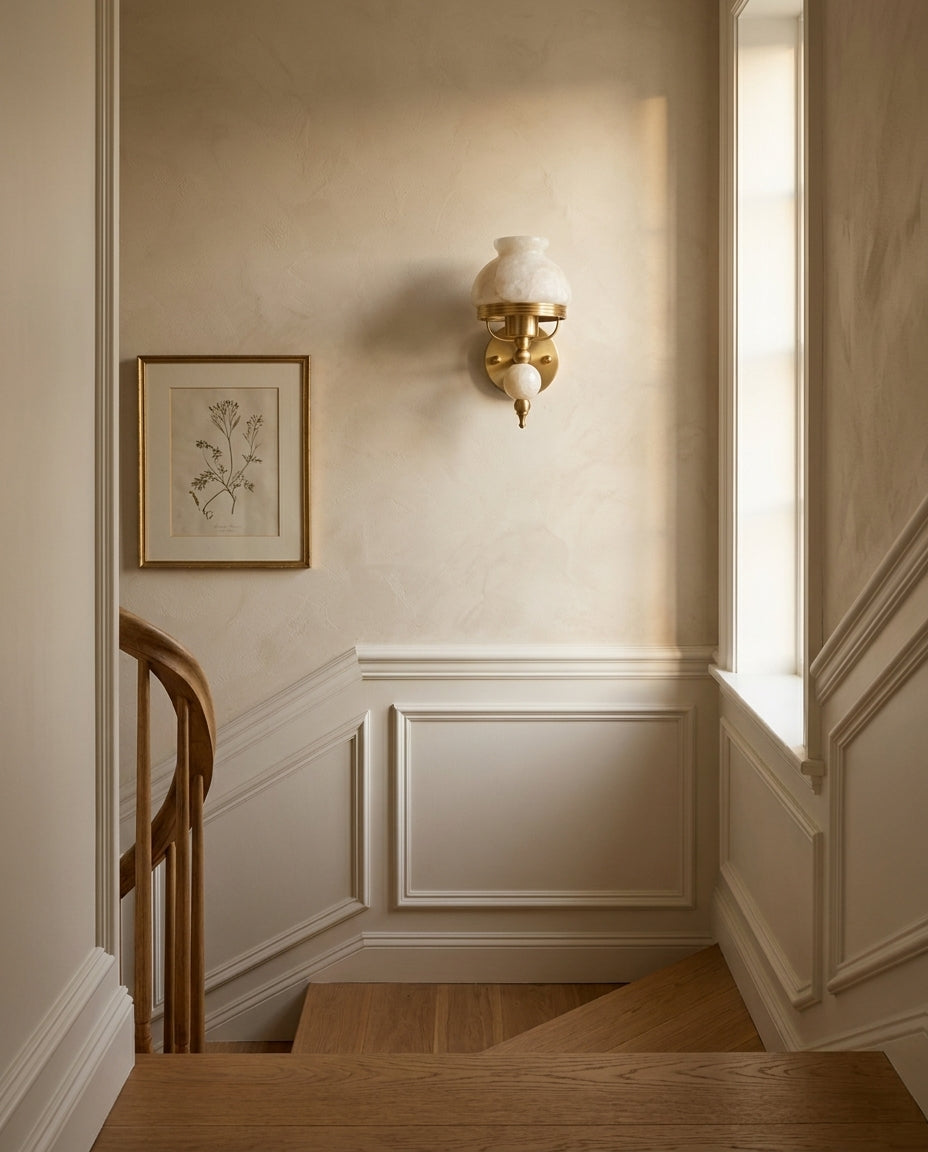 Retro Yuna Alabaster Wall Sconce — product view 7