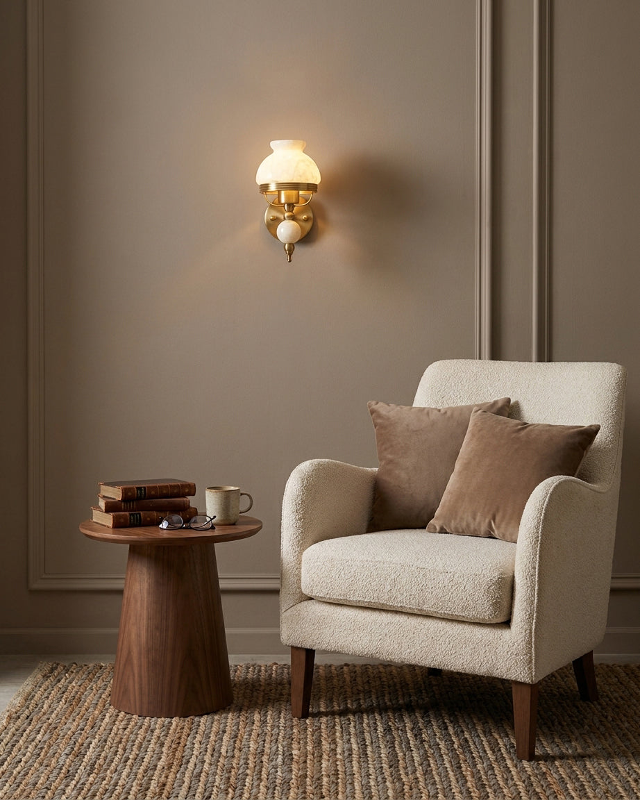 Retro Yuna Alabaster Wall Sconce — product view 8