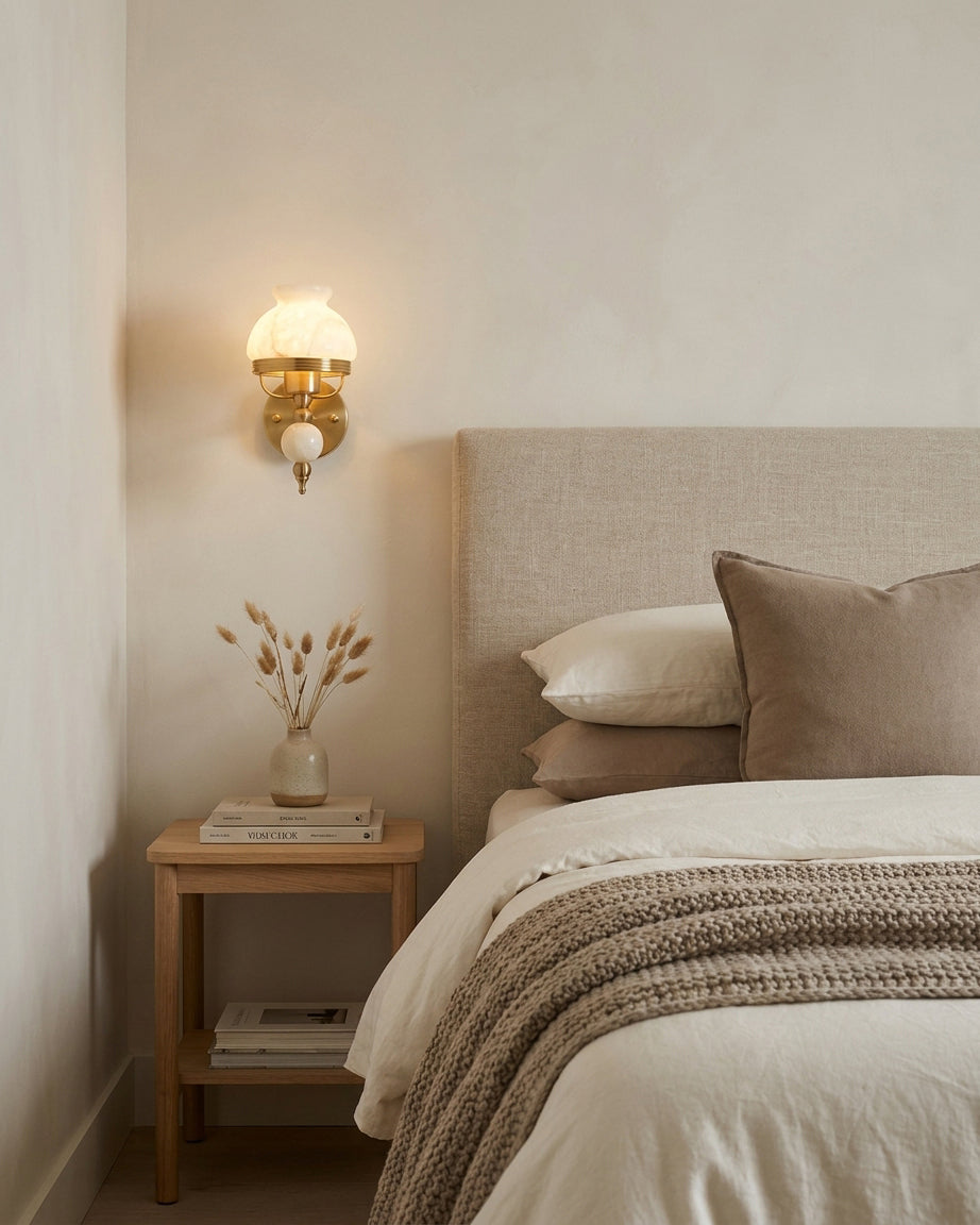 Retro Yuna Alabaster Wall Sconce — product view 9