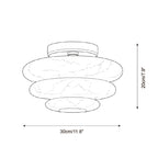 Honeylite Alabaster Semi-Flush Mount — product view 5