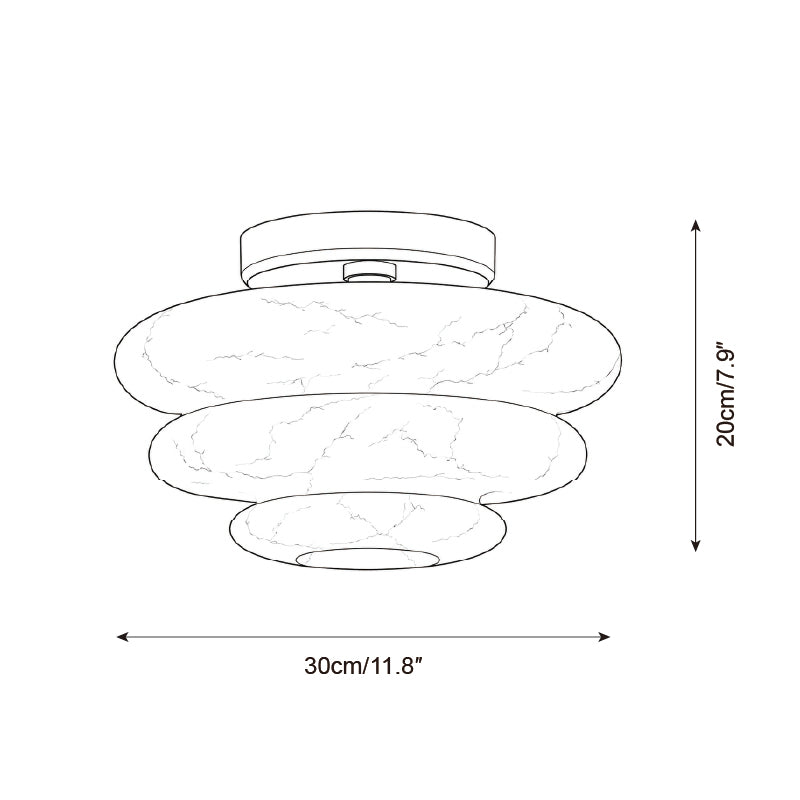 Honeylite Alabaster Semi-Flush Mount — product view 5