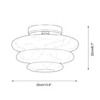 Honeylite Alabaster Semi-Flush Mount — product view 6