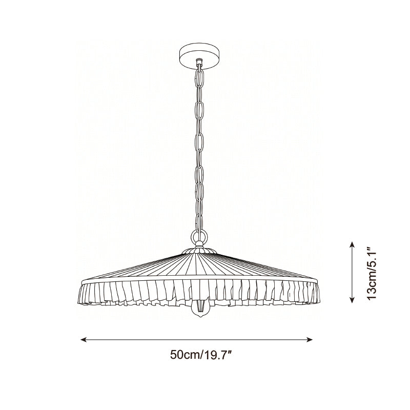 Plivelle Pleated Pendant Light — product view 6