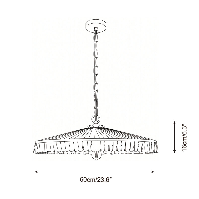 Plivelle Pleated Pendant Light — product view 7