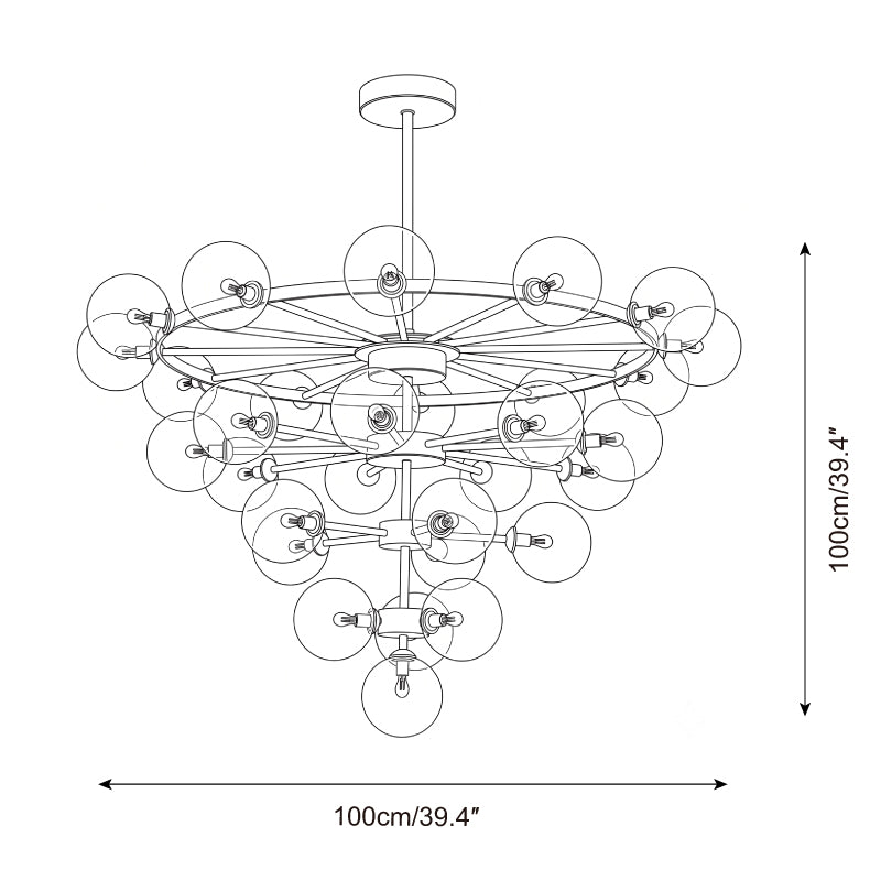 Celestine Bubble Glass Chandelier — product view 5