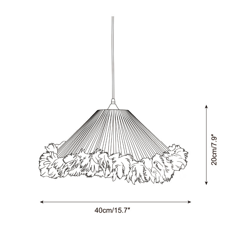 Pluma Fringe Pendant Light — product view 5