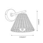 Sorava Rattan Wall Sconce — product view 5
