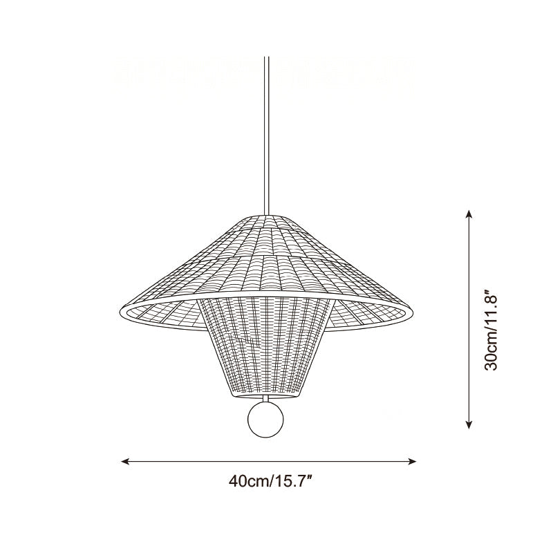 Mavello Rattan Pendant Light — product view 5