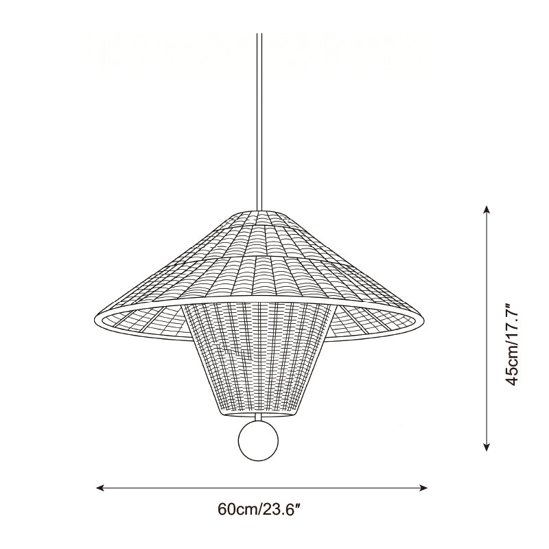 Mavello Rattan Pendant Light — product view 7