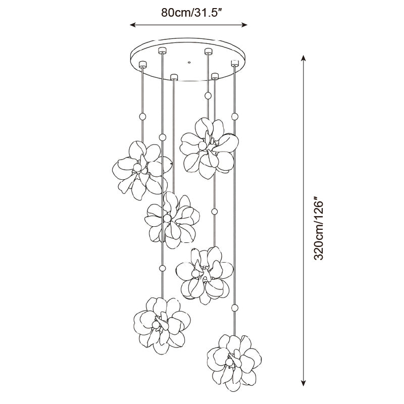 Florielle Cascade Chandelier — product view 7