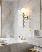 Selene Gourd Alabaster Wall Sconce — product view 4