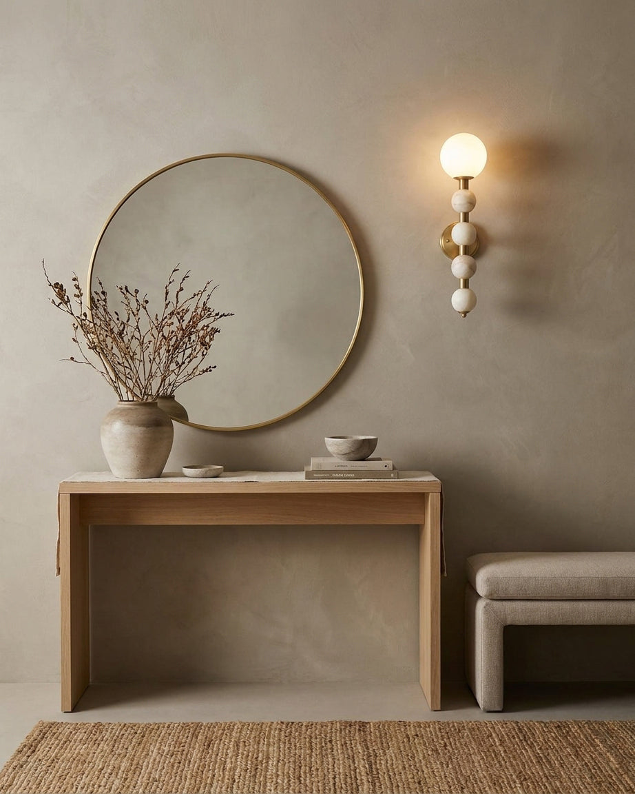 Selene Gourd Alabaster Wall Sconce — product view 6