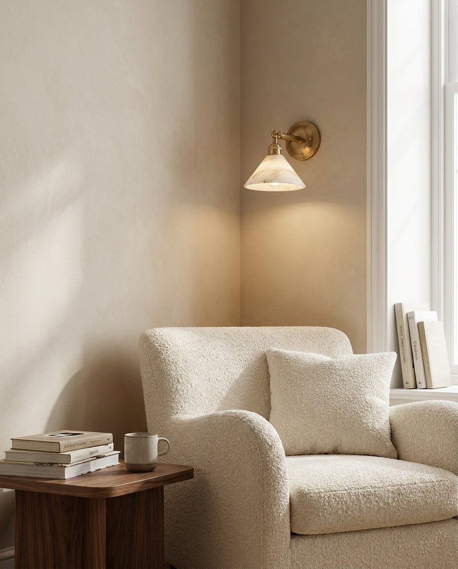Anthemion Alabaster Wall Sconce — product view 4