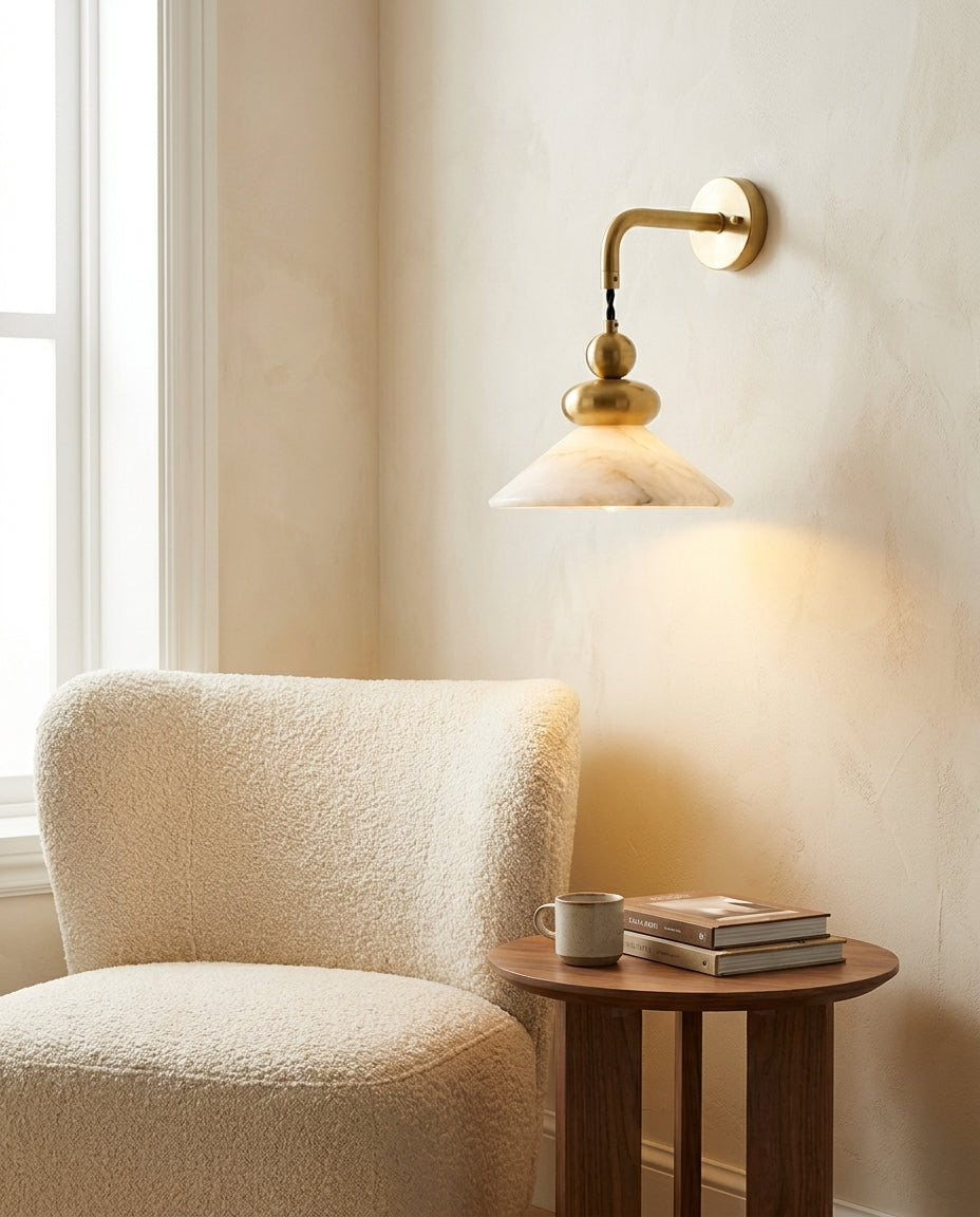 Equinox Alabaster Wall Sconce — product view 7