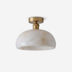 Moss Glow Alabaster Semi- Flush Mount — product view 1