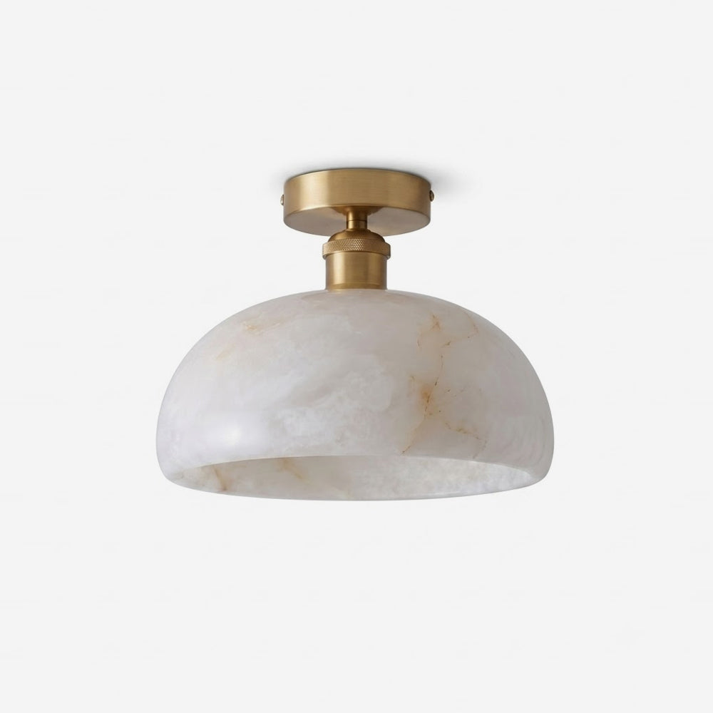 Moss Glow Alabaster Semi- Flush Mount — product view 1