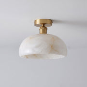 Brass & White Alabaster