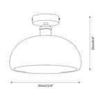 Moss Glow Alabaster Semi- Flush Mount — product view 6