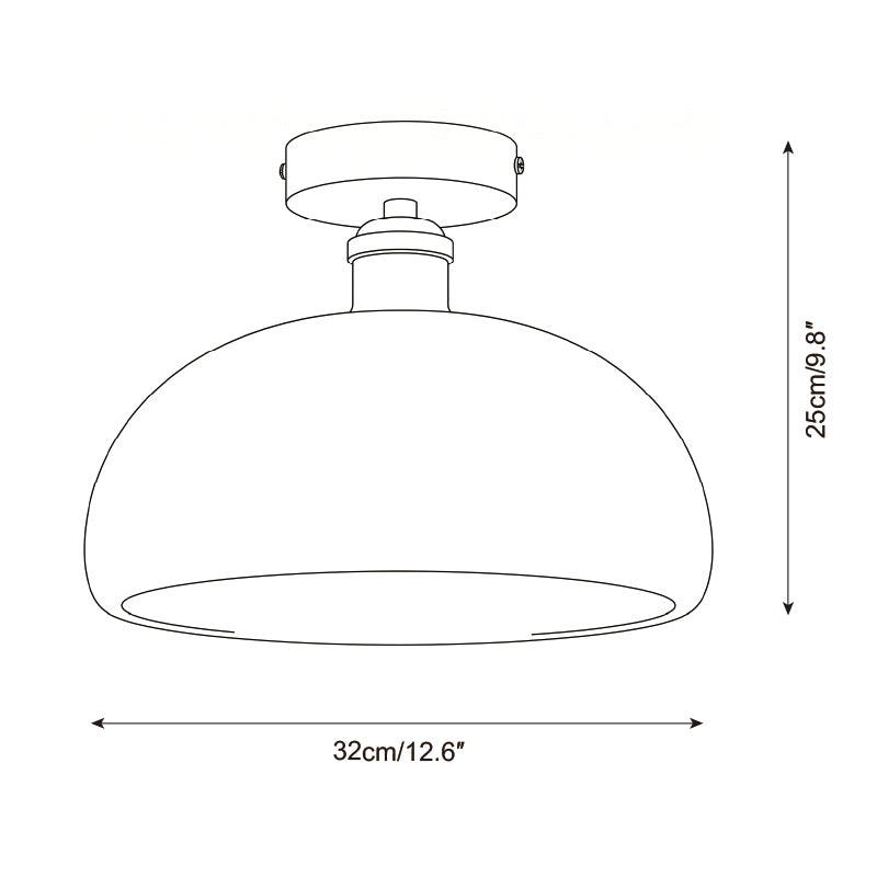 Moss Glow Alabaster Semi- Flush Mount — product view 6