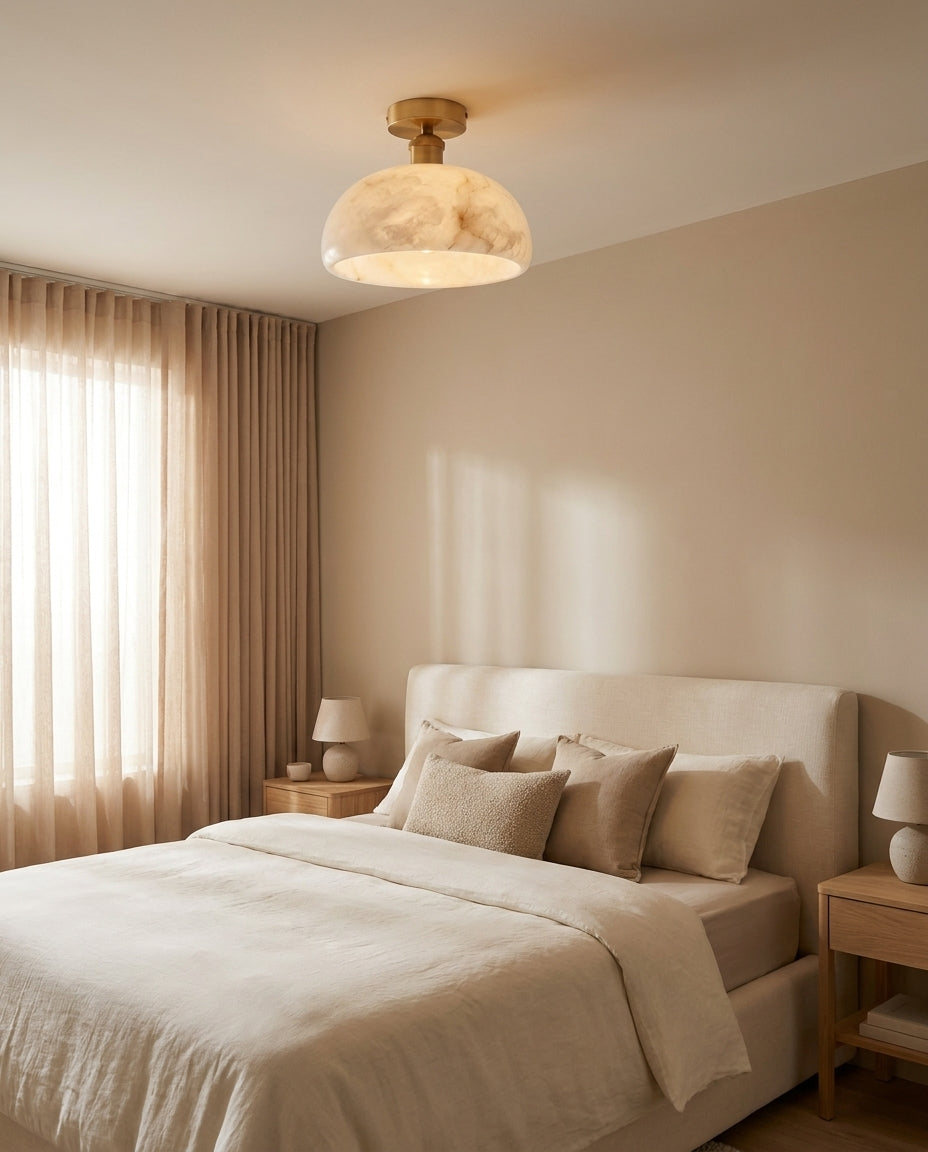 Moss Glow Alabaster Semi- Flush Mount — product view 10