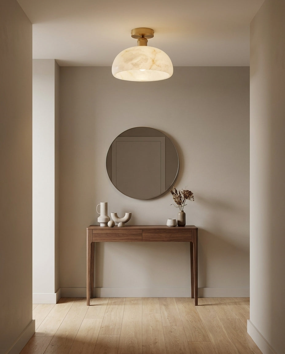 Moss Glow Alabaster Semi- Flush Mount — product view 12