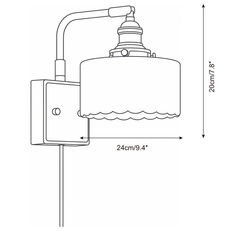 Cavella Alabaster Plug In Wall Sconce — product view 5
