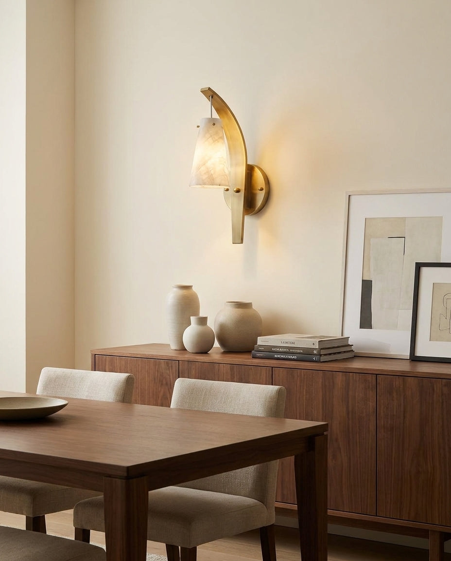 Karo Alabaster Wall Sconce — product view 9