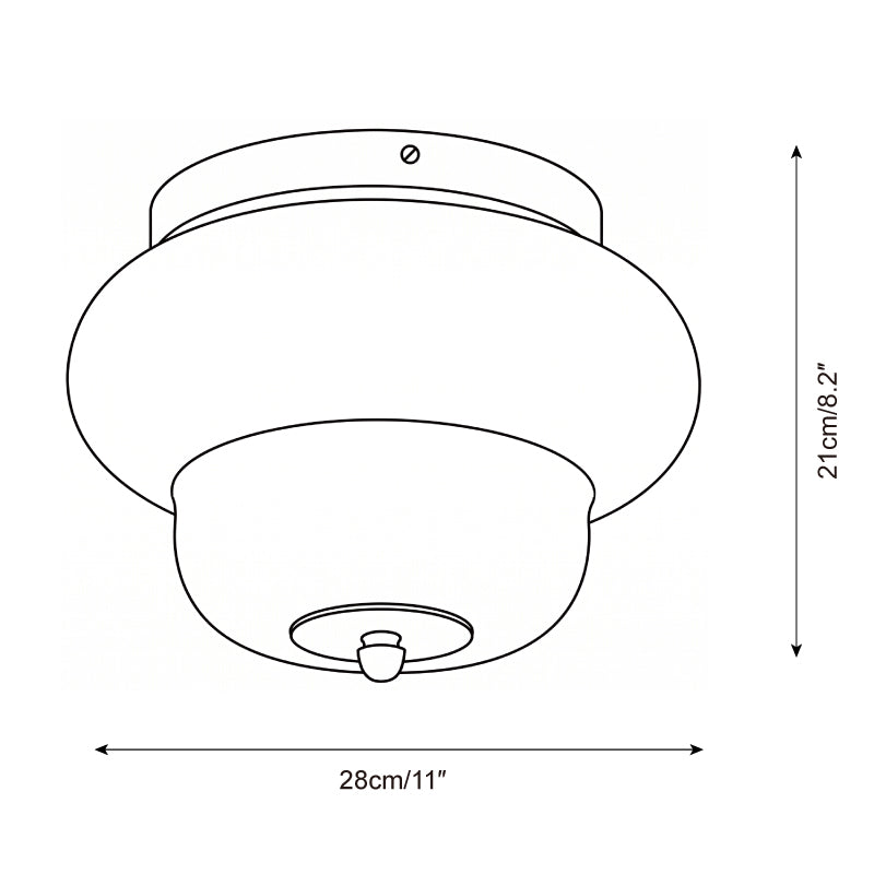 Opaque Semi-Flush Mount — product view 5