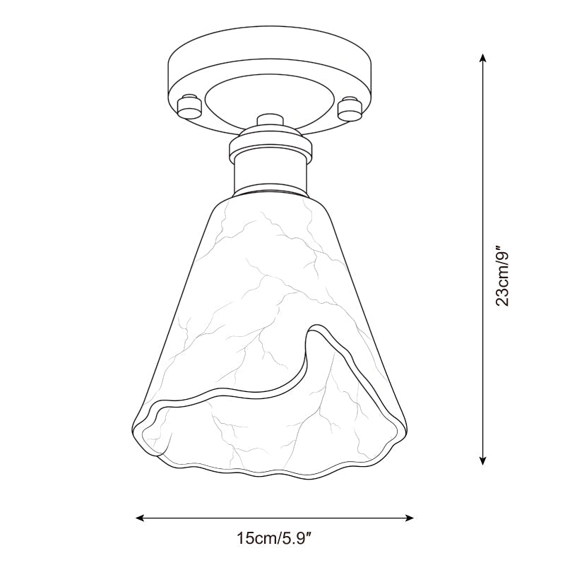 Nalia Alabaster Semi-Flush Mount — product view 5