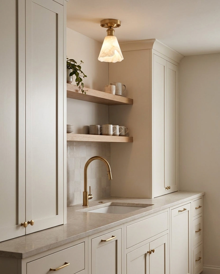 Nalia Alabaster Semi-Flush Mount — product view 6