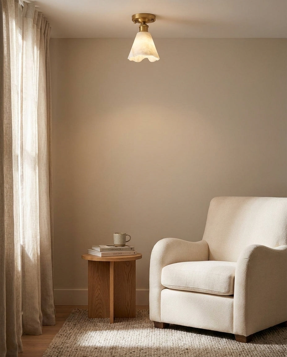Nalia Alabaster Semi-Flush Mount — product view 10
