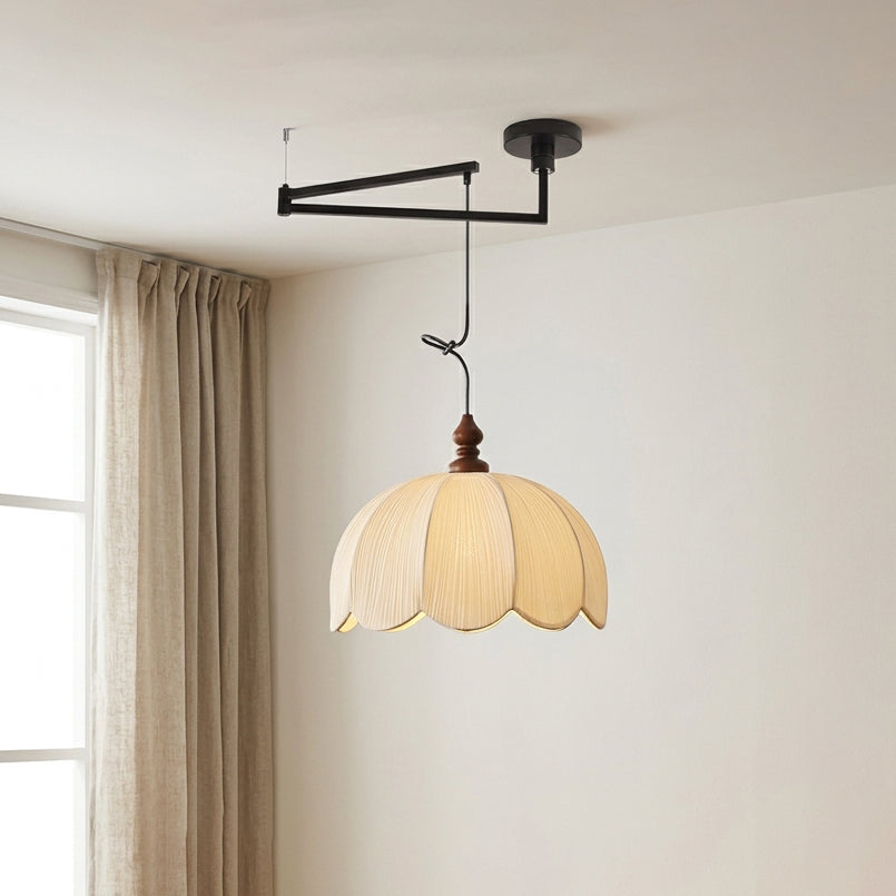 Ruffle Swing Arm Pendant Lamp — product view 2